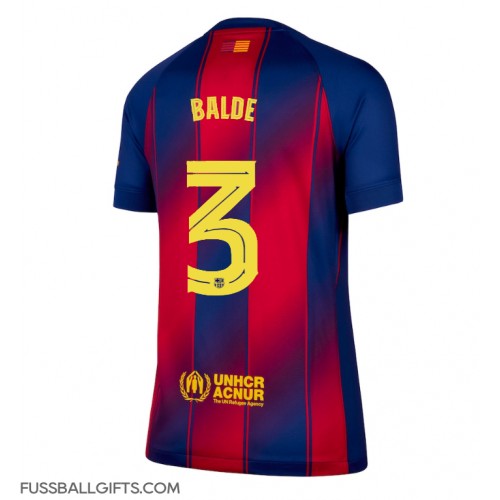 Barcelona Alejandro Balde #3 Fußballbekleidung Heimtrikot Damen 2025-26 Kurzarm